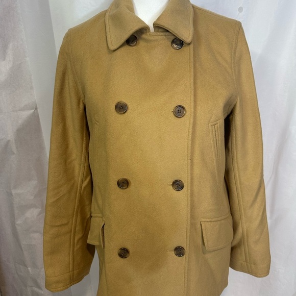 J. Crew Camel Double-Breasted Pea Coat - Picture 2 of 8
